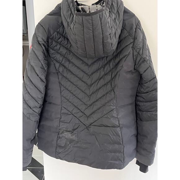 Pajar Women M Black Quilted Ski Puffer Jacket Reflective Hood Outdoor Streetwear - Picture 6 of 10